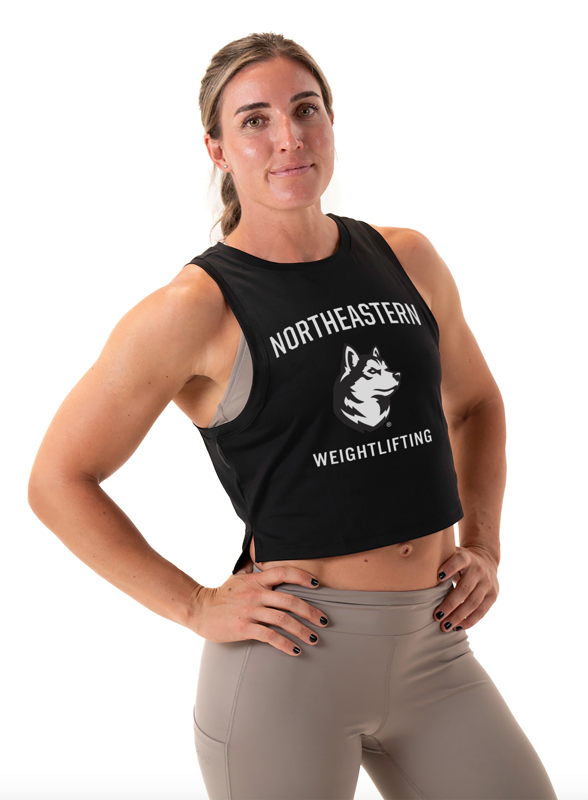 Northeastern University Pistol 2 Crop Tank