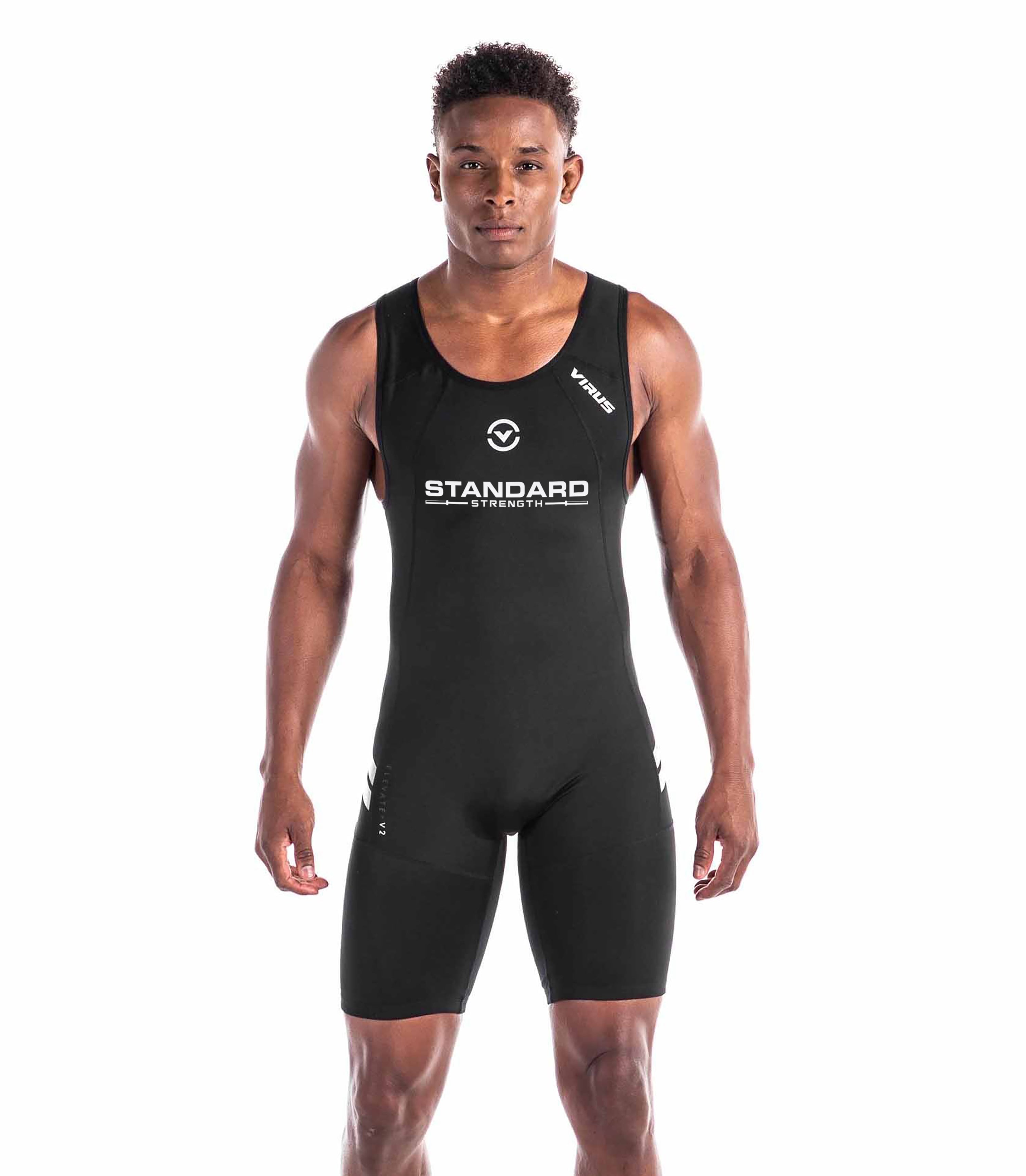 Standard Strength x Virus Mens Elevate V2 Singlet - BKSL
