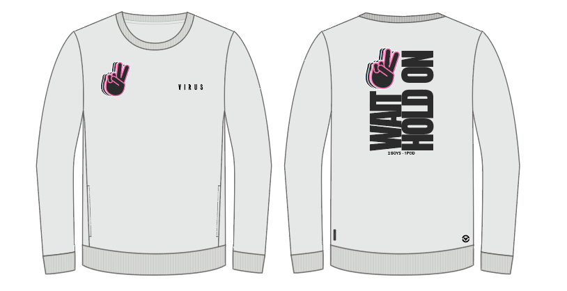 Wait Hold On x Virus Rebel Crew Sweater