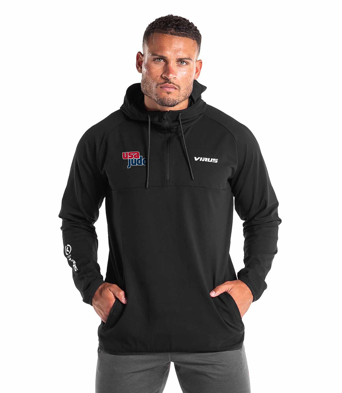 USA Judo Ample ½ Zip Hoodie