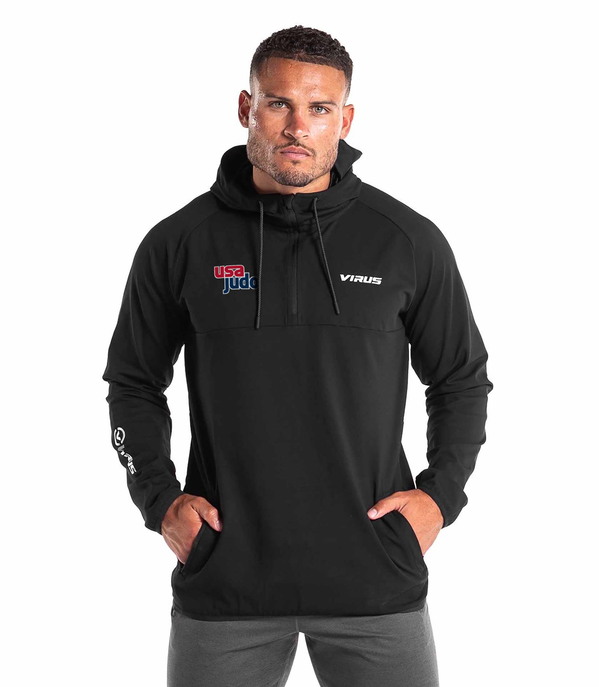 USA Judo Ample ½ Zip Hoodie