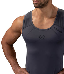 Elevate V2 Singlet - VIRUS® Performance Apparel #charcoal-black