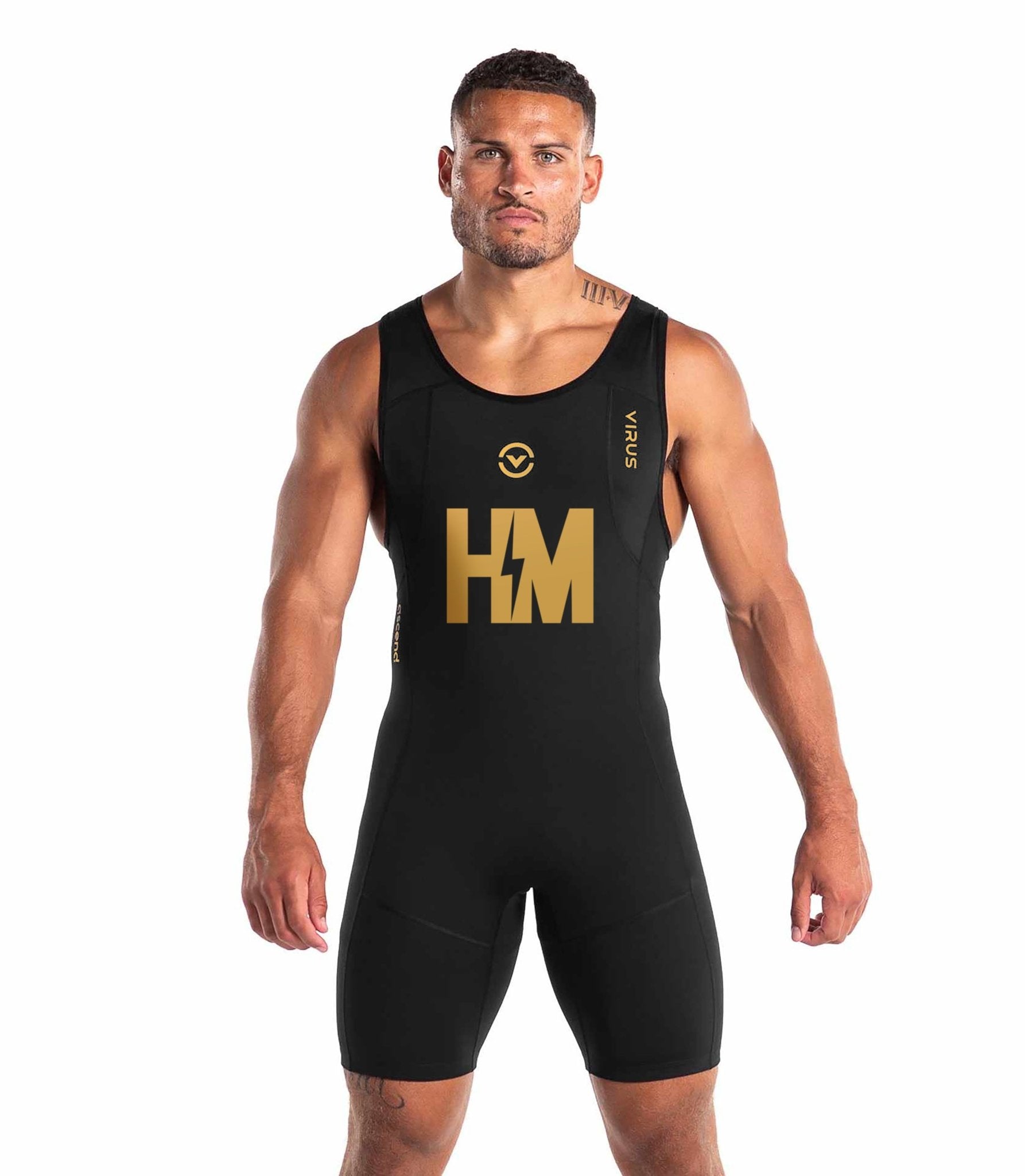 Heavy Metal Barbell - Men's Ascend Singlet - VIRUS® Performance Apparel