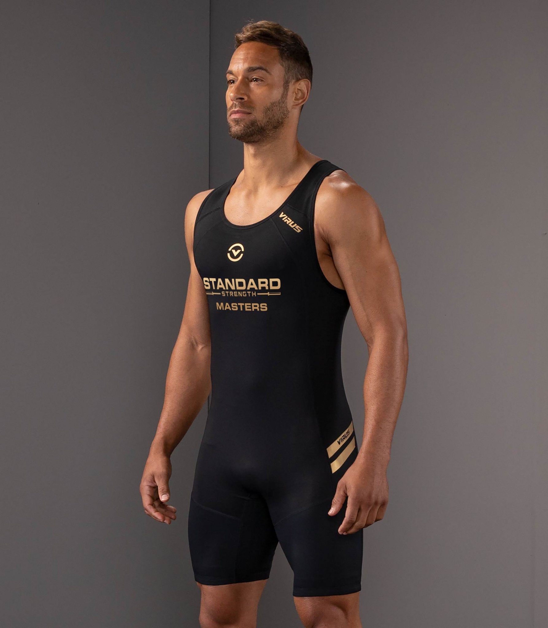 Masters Standard Strength x Virus Mens Elevate V2 Singlet - BKGD - VIRUS® Performance Apparel