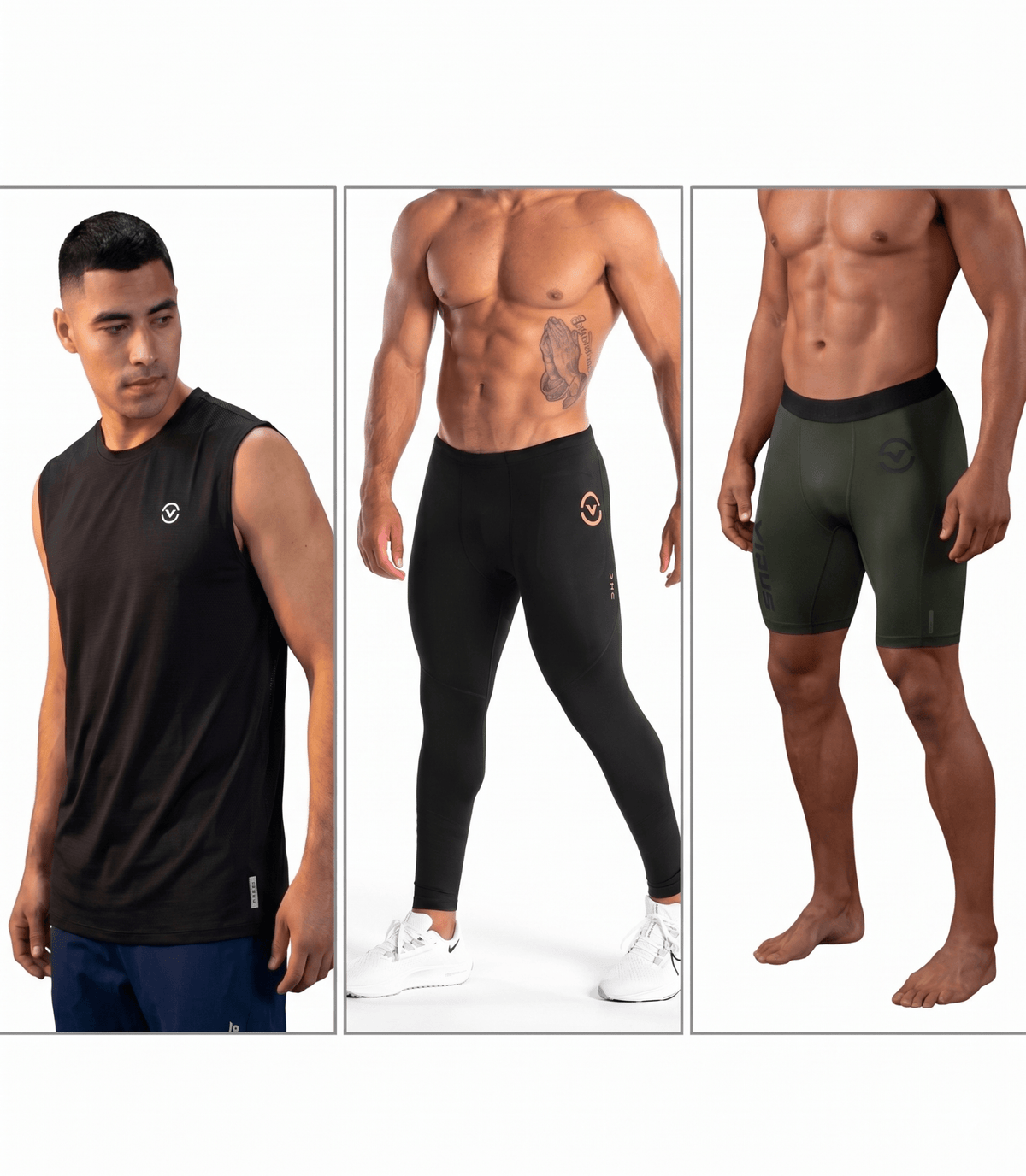 Men's CrossFit Bundle | Bioceramic™ Recovery and CoolJade™ Cooling From Warm - Up to Final WOD - VIRUS® Performance Apparel. Slide 1 of 30
