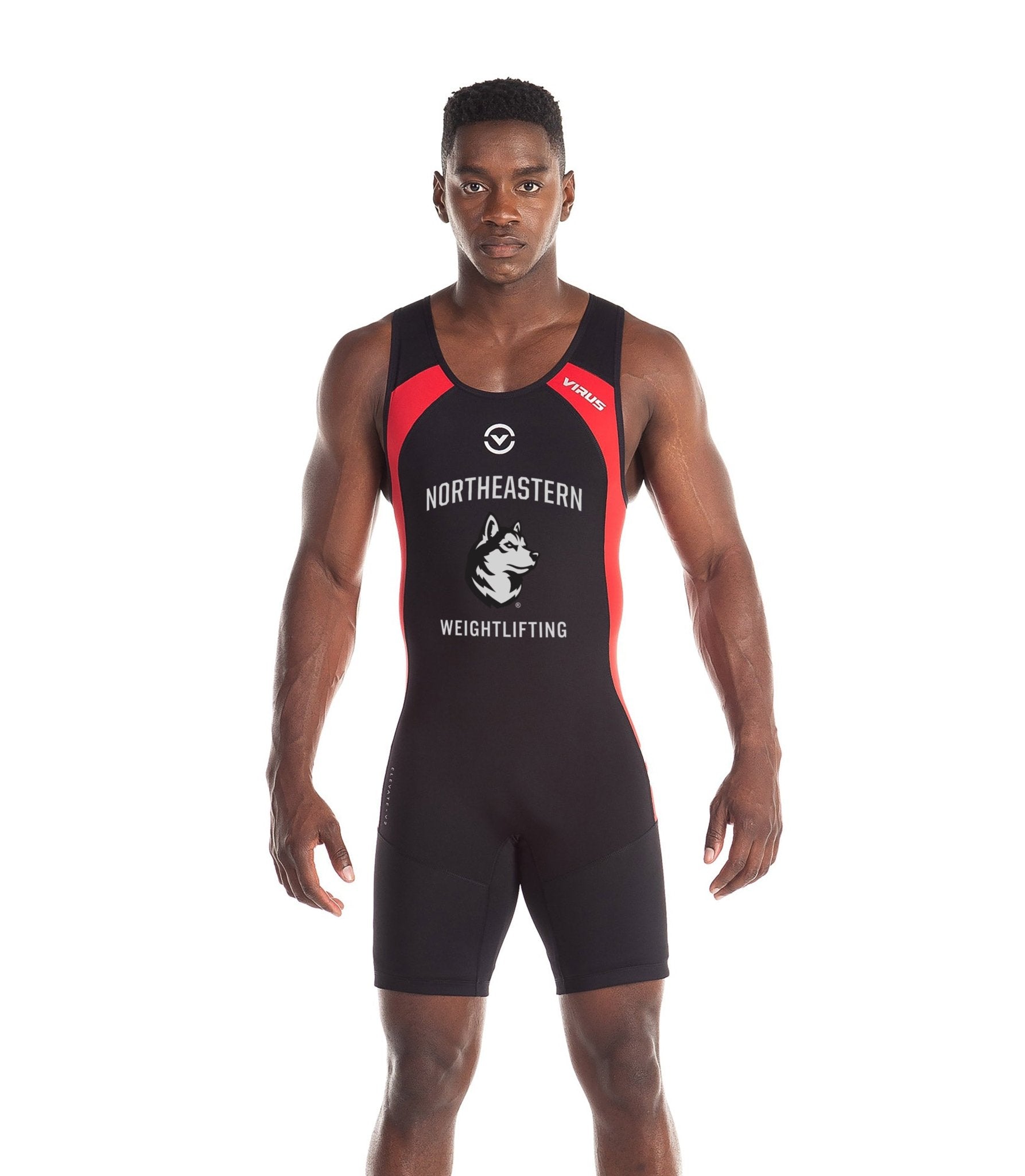 Northeastern University Elevate V2 Singlet - BKRD - VIRUS® Performance Apparel