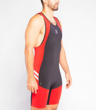 Elevate V2 Singlet - VIRUS® Performance Apparel #black-red