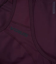 Elevate V2 Singlet - Plum Detail - VIRUS® Performance Apparel #black-plum
