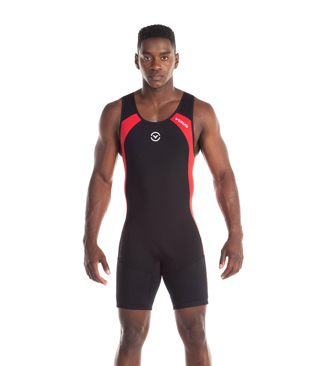 Elevate V2 Singlet - BKRD - VIRUS® Performance Apparel #black-red
